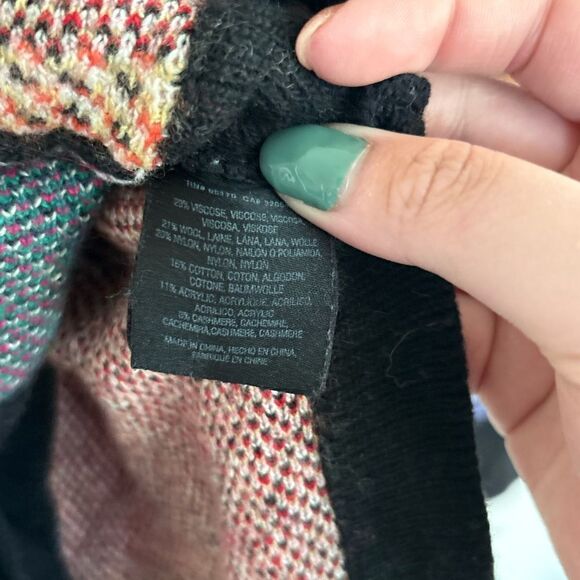 Rare Anthropologie Akemi+Kin Patchwork Kimono Cardigan XS Wool Blend - Picture 8 of 10